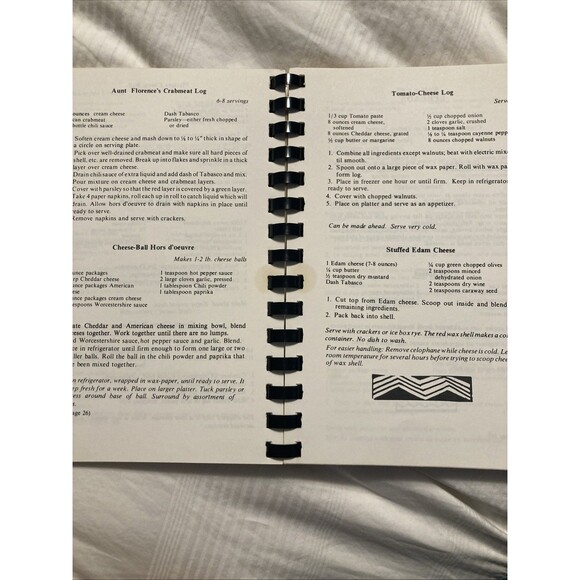 1977 In the Beginning a collection of hors d'oeuvres Cookbook Spiral Vintage - Picture 8 of 12